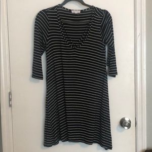Black and white striped tunic